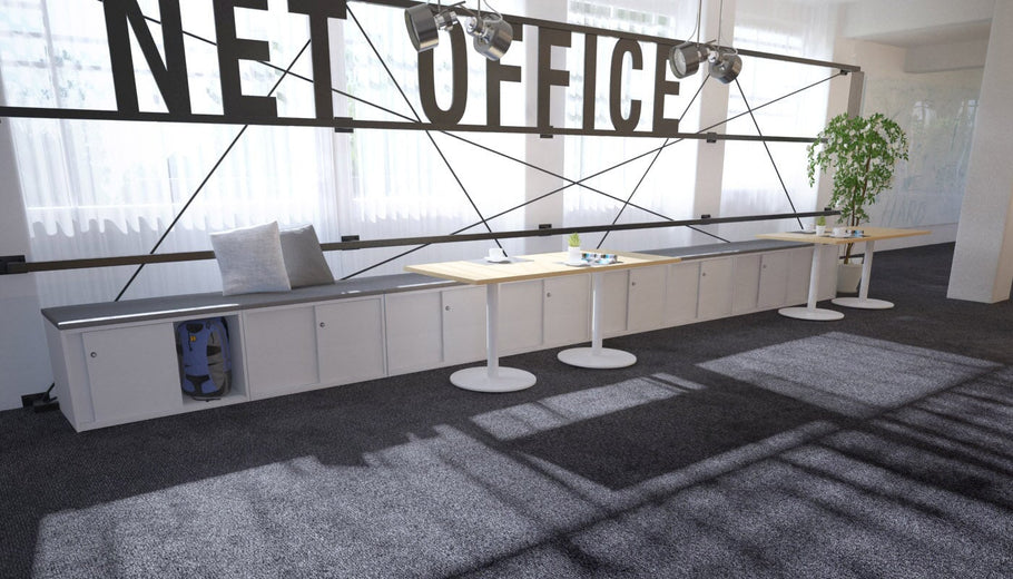 Environmental image of Uniform Low Sliding 2 Door Credenza - Top Cushion