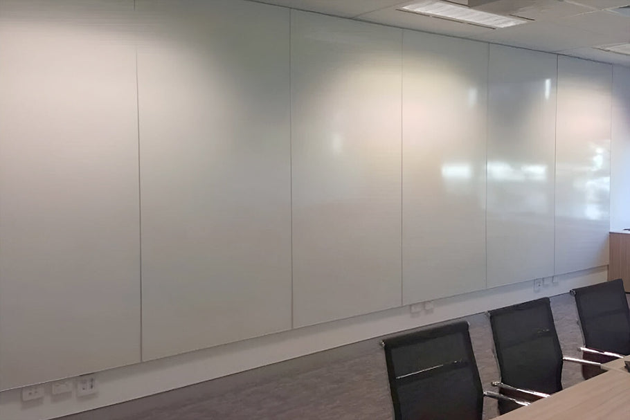 Environmental image of Vision Heavy Duty Porcelain Magnetic Whiteboard - Slim Silver Frame