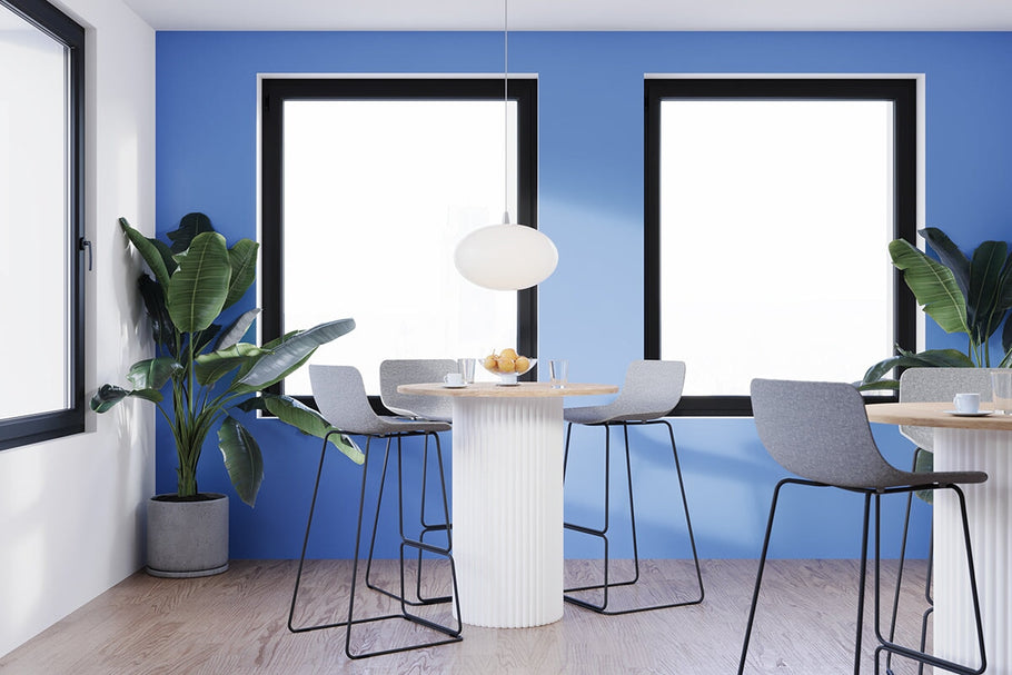 Environmental image of Wave Fabric Bar and Counter Stool Sled Base - 760mm Seat Height