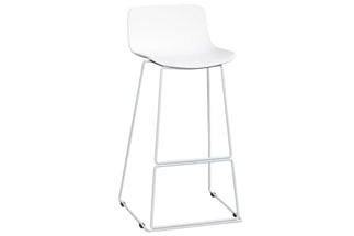 Wave Plastic Bar and Counter Stool Sled Base - 760mm Seat Height Jasonl white leg white