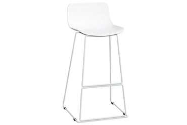 Wave Plastic Bar and Counter Stool Sled Base - 760mm Seat Height Jasonl white leg white