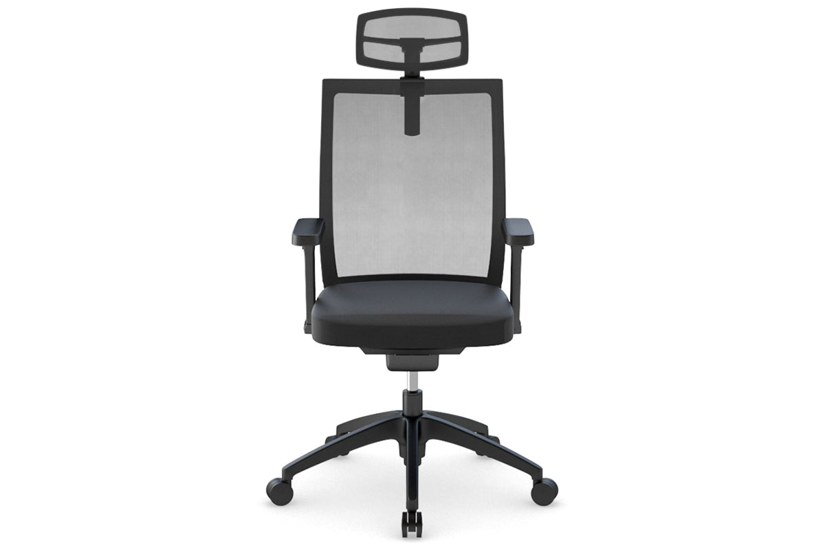 You Beauty Managerial Mesh Chair with Seat Slider - Black [Headrest] Jasonl 