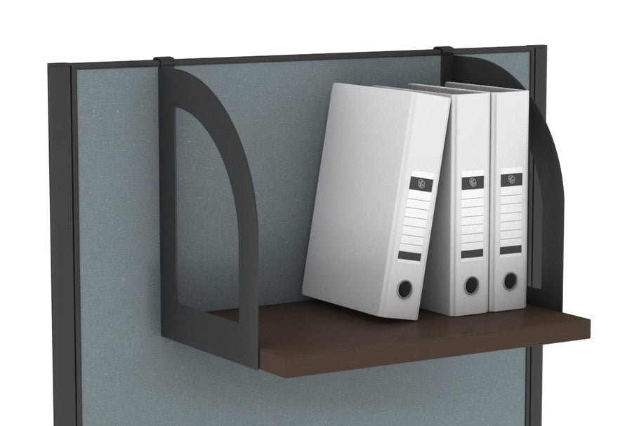 Environmental image of Black Horizon Screen Hanging Melamine Shelf