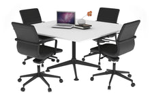  - Boardroom Table Premium Indented Black Legs Blackjack [1100L x 1100W with Rounded Corners] - 1
