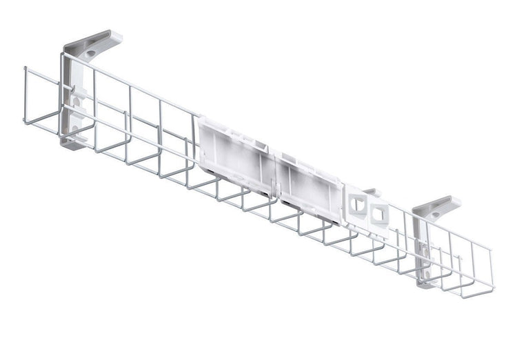 DPG Cable Management Basket Single Metal+Tray Including Power Plate 2 Data Bezels DPG 1550 white 