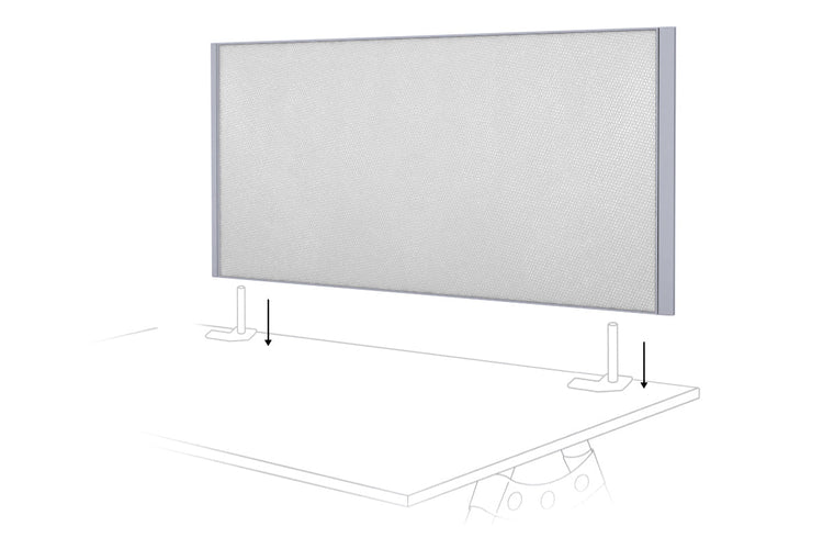 Clearance Desk Mounted Privacy Screen with Clamp Bracket - Silver Frame Jasonl 