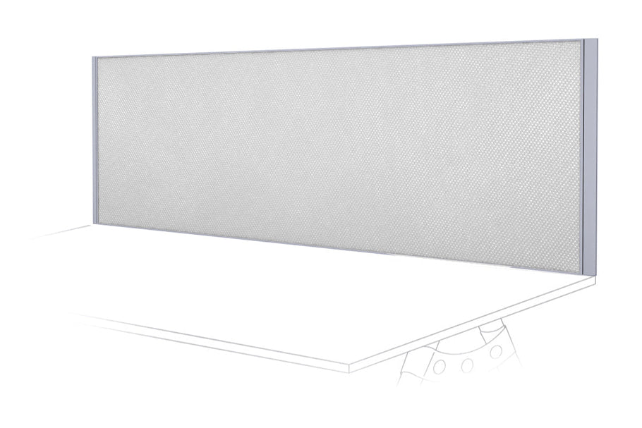 Environmental image of Clearance Desk Mounted Privacy Screen with Clamp Bracket - Silver Frame