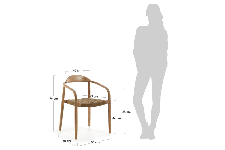 Como Glynis Casual Dining Wooden Rope Chair Como 