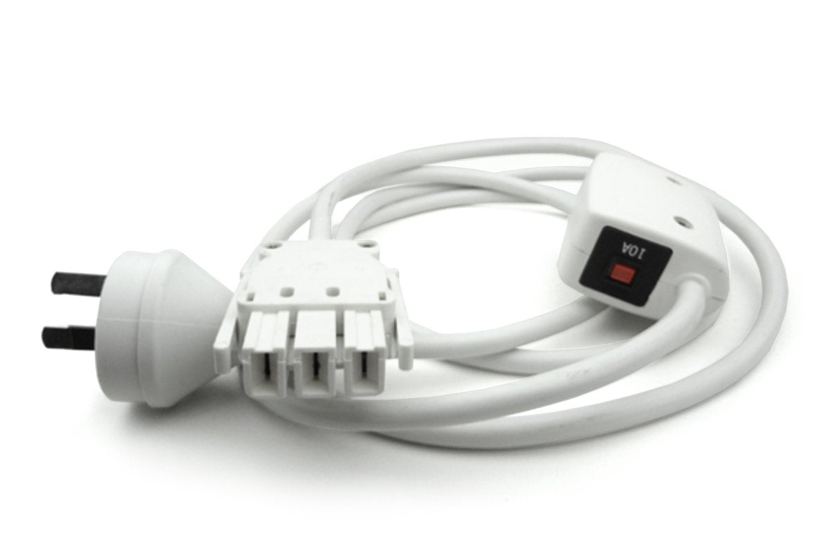 DPG Harmony White - Over Desk Power DPG 2 Power/2 USB adhesive 2m