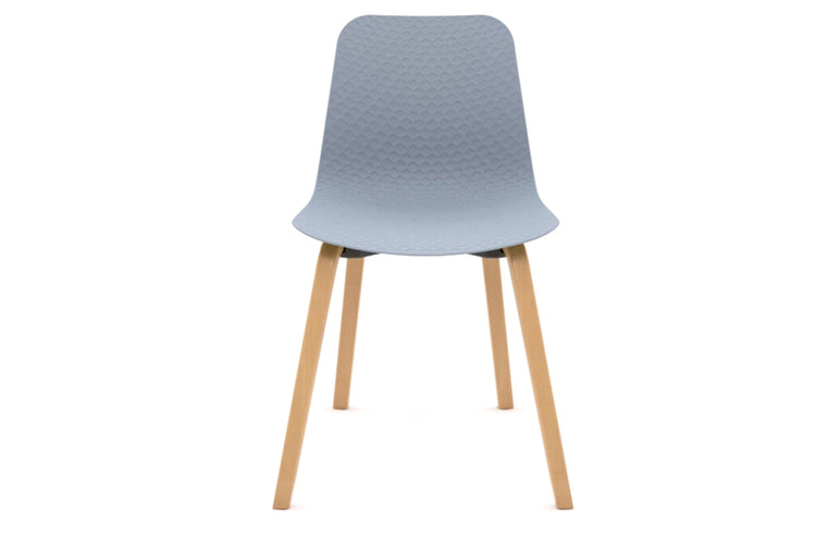 Dune Cafe Chair - 4 Leg Base Jasonl natural wood leg light blue 