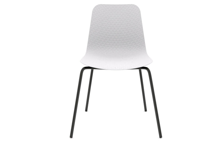 Dune Cafe Chair - 4 Leg Base Jasonl black leg white 