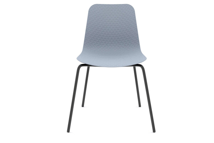 Dune Cafe Chair - 4 Leg Base Jasonl black leg light blue 