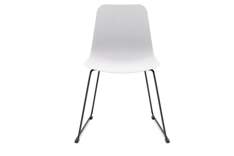 Dune Cafe Chair - Sled Base Jasonl black leg white 