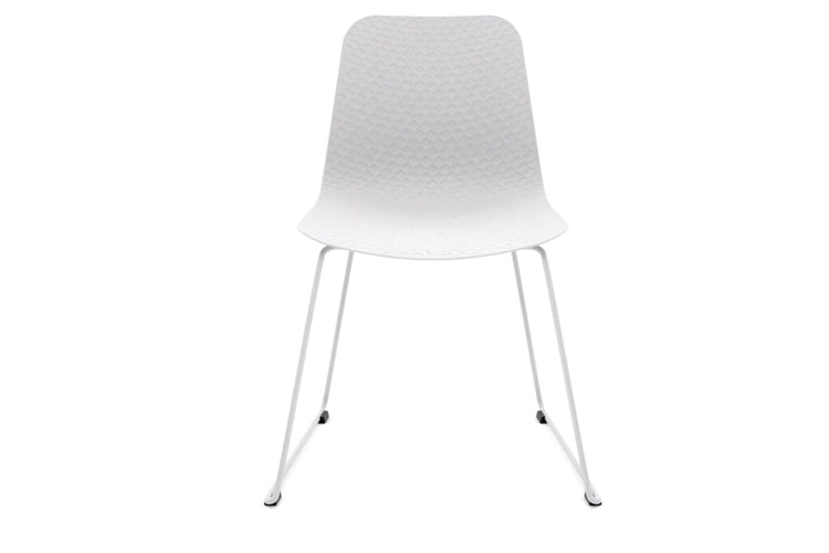 Dune Cafe Chair - Sled Base Jasonl white leg white 