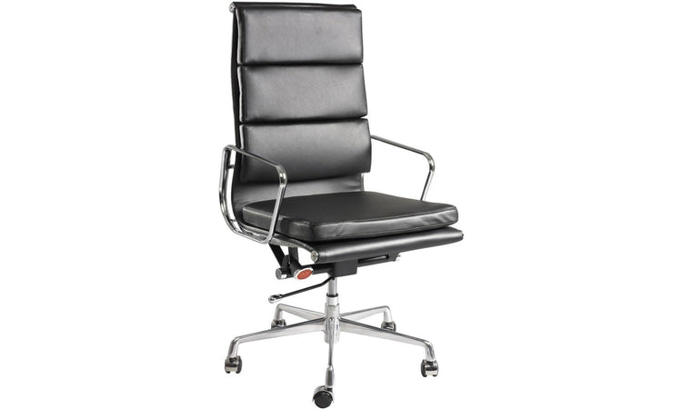 Eames Reproduction Manager Office Chair - High Padded Black Back Jasonl black