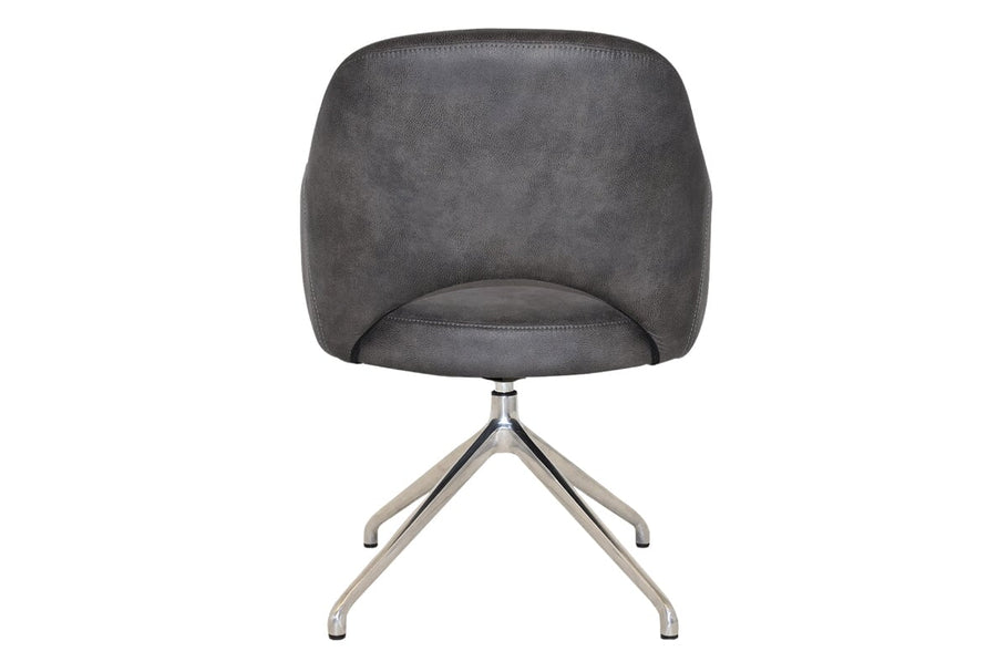 Environmental image of EZ Hospitality Cairo Indoor Armchair Metal Base - Polished Aluminium Trestle