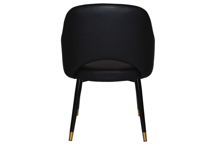 EZ Hospitality Cairo Indoor Armchair Metal Base - Black Brass 4 Leg EZ Hospitality 