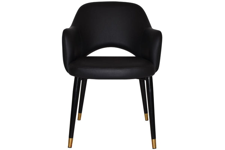 EZ Hospitality Cairo Indoor Armchair Metal Base - Black Brass 4 Leg EZ Hospitality 