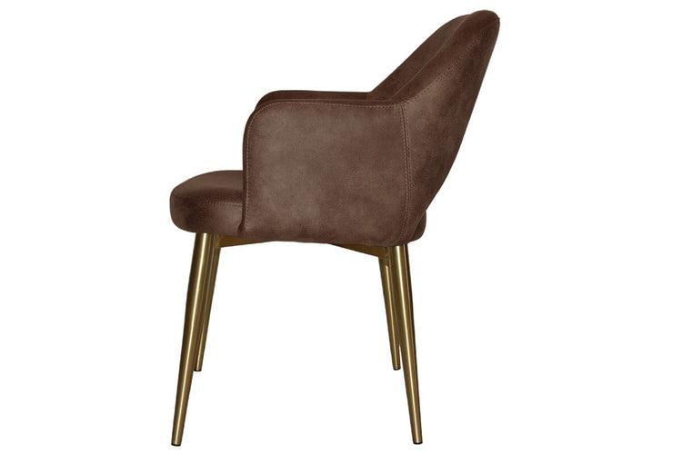 EZ Hospitality Cairo Indoor Armchair Metal Base - Brass 4 Leg EZ Hospitality 