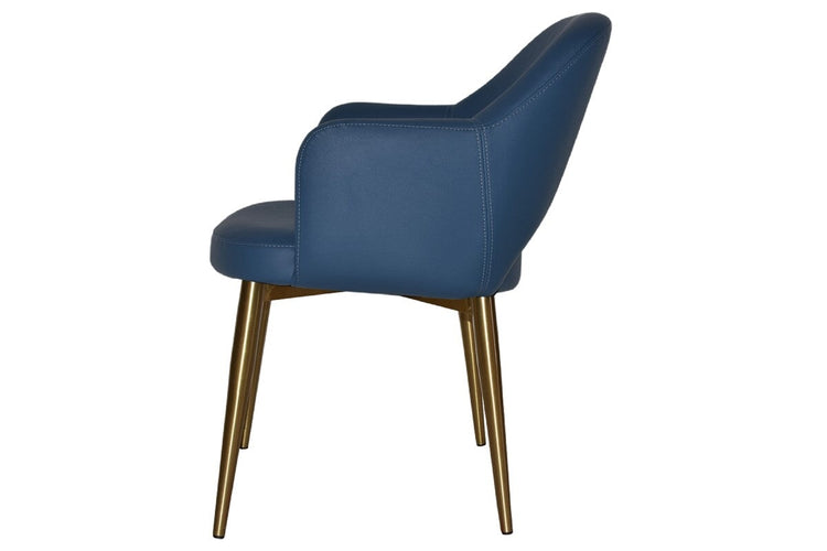 EZ Hospitality Cairo Indoor Armchair Metal Base - Brass 4 Leg EZ Hospitality 