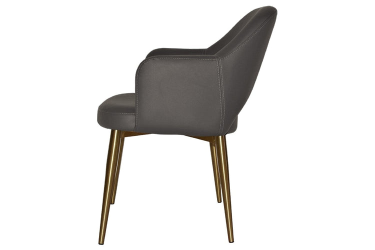 EZ Hospitality Cairo Indoor Armchair Metal Base - Brass 4 Leg EZ Hospitality 