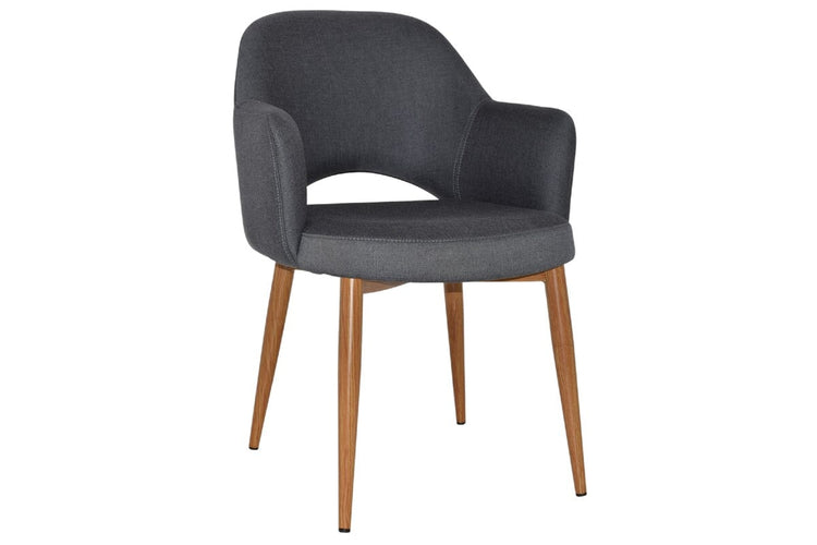 EZ Hospitality Cairo Indoor Armchair Metal Base - Slim Light Oak 4 Leg EZ Hospitality gravity slate 