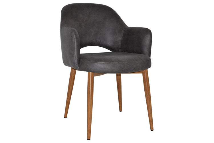 EZ Hospitality Cairo Indoor Armchair Metal Base - Slim Light Oak 4 Leg EZ Hospitality eastwood slate 