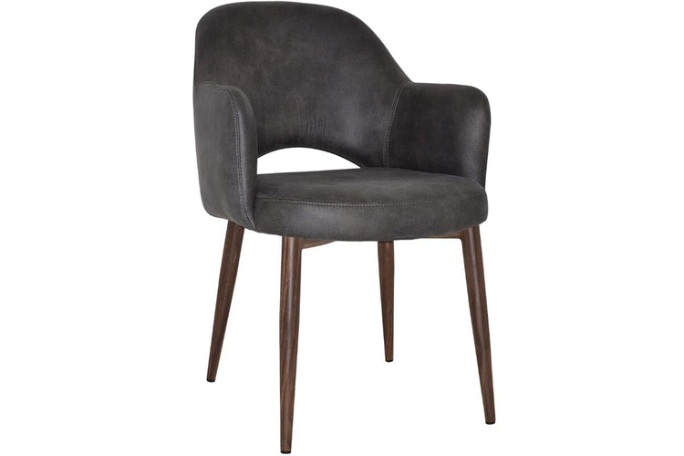 EZ Hospitality Cairo Indoor Armchair Metal Base - Slim Light Walnut 4 Leg EZ Hospitality eastwood slate 