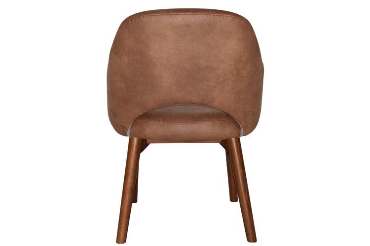 EZ Hospitality Cairo Indoor Armchair Timber Base - Light Walnut 4 Leg EZ Hospitality 