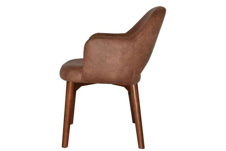 EZ Hospitality Cairo Indoor Armchair Timber Base - Light Walnut 4 Leg EZ Hospitality 