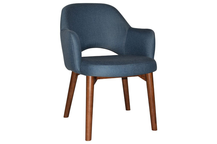 EZ Hospitality Cairo Indoor Armchair Timber Base - Light Walnut 4 Leg EZ Hospitality gravity denim 