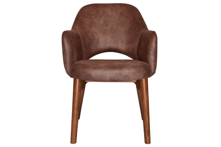 EZ Hospitality Cairo Indoor Armchair Timber Base - Light Walnut 4 Leg EZ Hospitality 