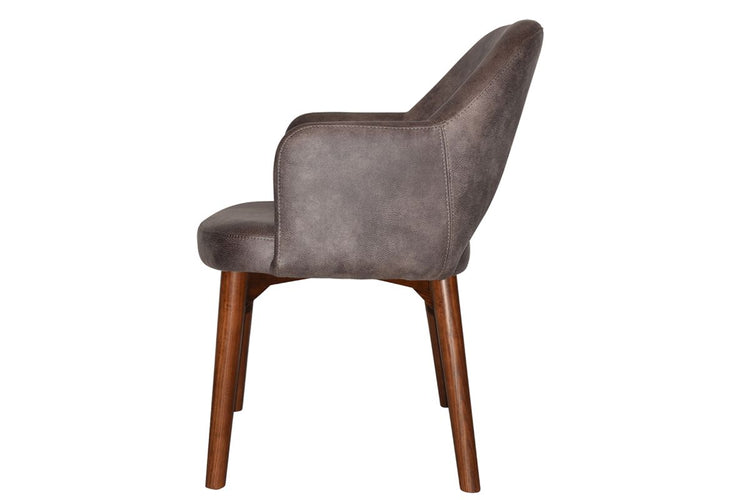 EZ Hospitality Cairo Indoor Armchair Timber Base - Light Walnut 4 Leg EZ Hospitality 