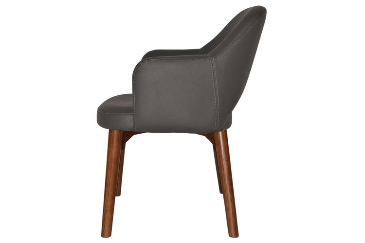 EZ Hospitality Cairo Indoor Armchair Timber Base - Light Walnut 4 Leg EZ Hospitality 