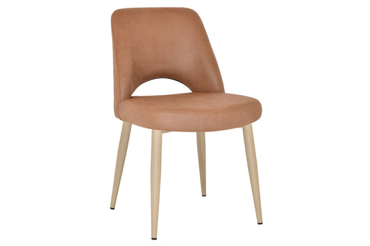 EZ Hospitality Cairo Indoor Armless Chair Metal Base - Birch 4 Leg EZ Hospitality pelle/benito tan 
