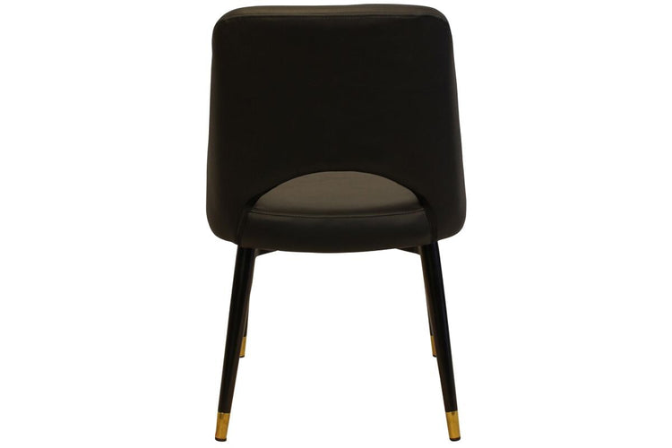 EZ Hospitality Cairo Indoor Armless Chair Metal Base - Black Brass 4 Leg EZ Hospitality 