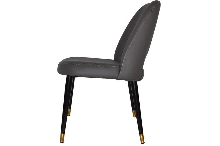 EZ Hospitality Cairo Indoor Armless Chair Metal Base - Black Brass 4 Leg EZ Hospitality 