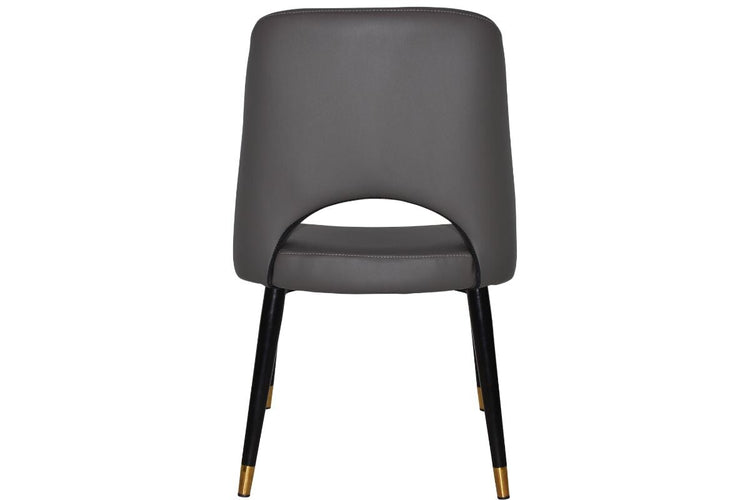 EZ Hospitality Cairo Indoor Armless Chair Metal Base - Black Brass 4 Leg EZ Hospitality 