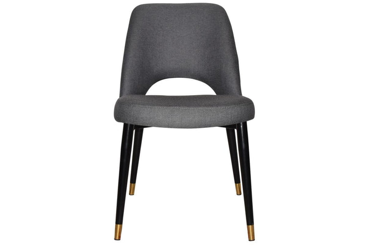 EZ Hospitality Cairo Indoor Armless Chair Metal Base - Black Brass 4 Leg EZ Hospitality 