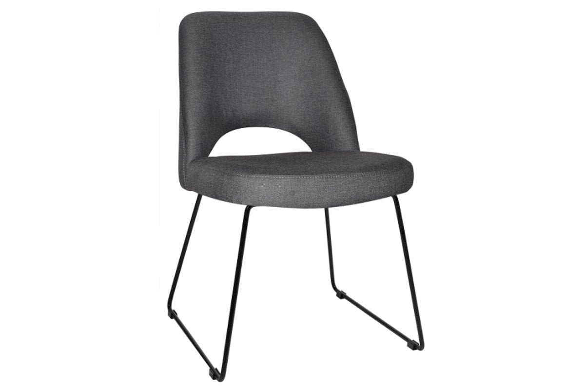 EZ Hospitality Cairo Indoor Armless Chair Metal Base - Black Sled EZ Hospitality gravity slate 