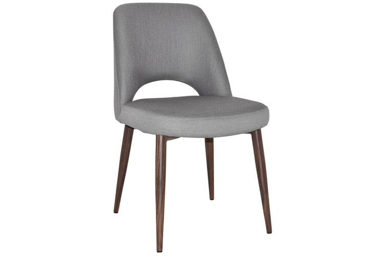 EZ Hospitality Cairo Indoor Armless Chair Metal Base - Light Walnut 4 Leg EZ Hospitality gravity steel 