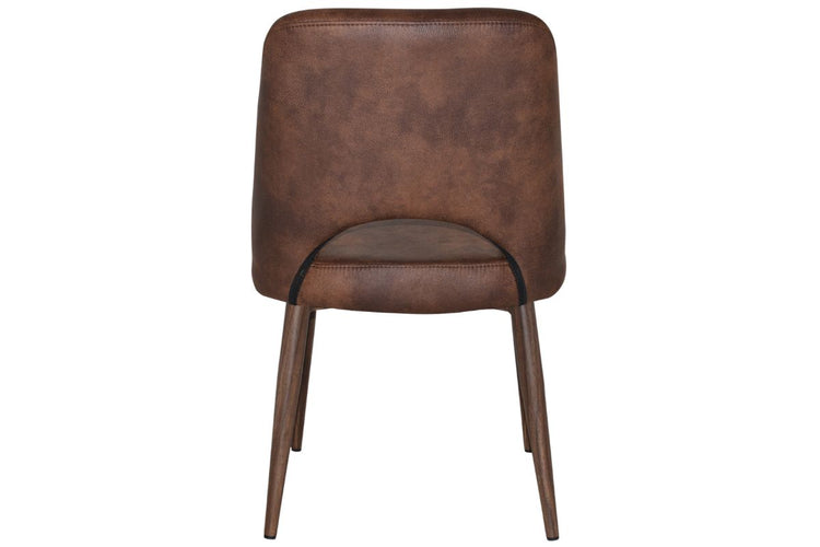 EZ Hospitality Cairo Indoor Armless Chair Metal Base - Light Walnut 4 Leg EZ Hospitality 