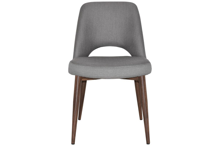 EZ Hospitality Cairo Indoor Armless Chair Metal Base - Light Walnut 4 Leg EZ Hospitality 