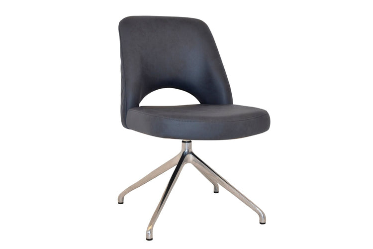 EZ Hospitality Cairo Indoor Armless Chair Metal Base - Trestle EZ Hospitality pelle/benito navy 