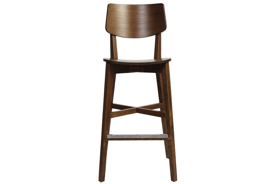 Environmental image of EZ Hospitality Phoenix Cafe and Bar Timber Stool - 760mm Seat Height