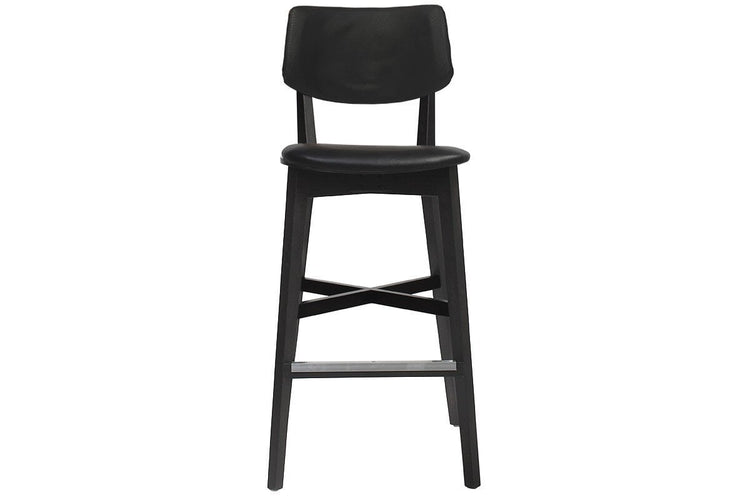 EZ Hospitality Phoenix Timber Stool - Black Vinyl Seat and Back EZ Hospitality black 