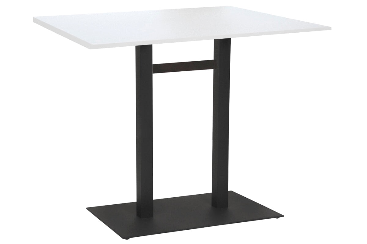 Ez Hospitality Sapphire Tall Bar Square Table Double Base - Black Frame [1400L x 800W] EZ Hospitality white 
