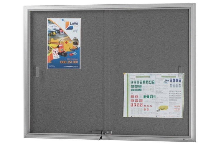 Felt Notice Board Sliding Glass Door Silver Frame Jasonl 