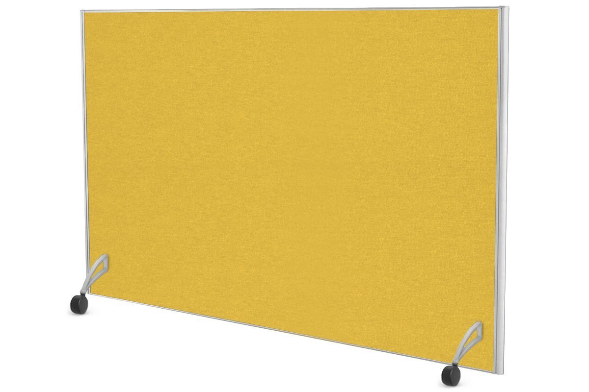 Freestanding Office Partition Screen Fabric White Frame [1200H x 1600W] Jasonl mustard yellow pair of mobile legs with castors 