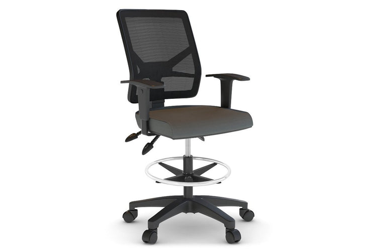 Heron Ergonomic Drafting Chair - Mesh Back Jasonl grey black height adjustable